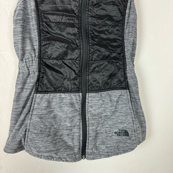 The North Face Jacket Coat‎ Vest Sleeveless Pseudio Heather Gray Black Hooded - Picture 7 of 11